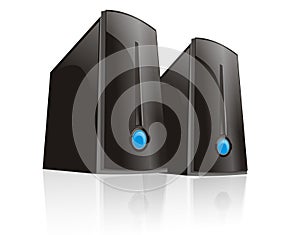 Double black server computer