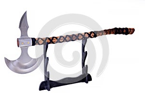Double blade battle axe Isolated over white