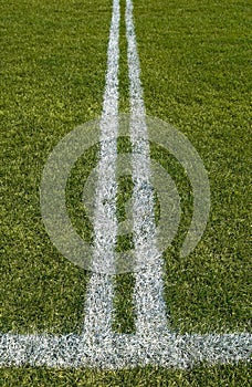 Double boundary line of a playing field