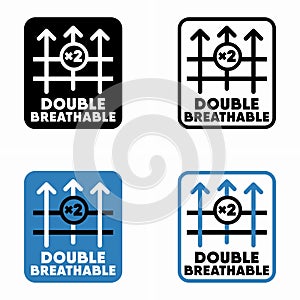 Double breathable vector information sign