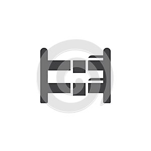 Double bunk bed vector icon