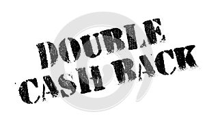 Double Cash Back rubber stamp