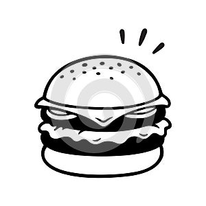 Double cheeseburger drawing