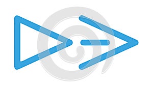 Double Chevron Right Arrow Vector Design, vector design Generative AI