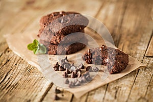 Double chocolate chip cookies