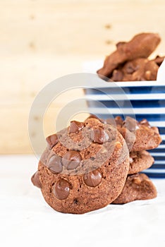 Double chocolate chip cookies