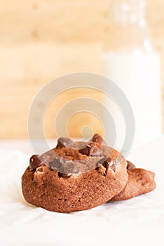 Double chocolate chip cookies