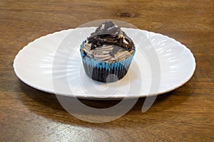 Double chocolate choco chip cup cake