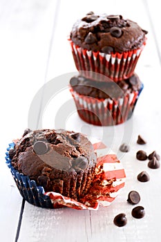 Double chocolate muffins