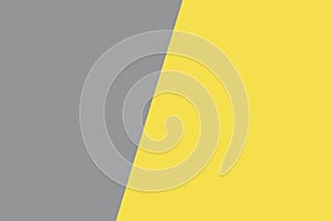 Double color gray and yellow modern flat lay backgound . gray and yellow theme - color of the year 2021