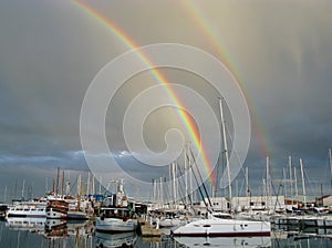 A double colorful rainbow in Betina