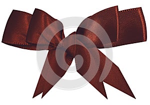 Double dark red decorative bow.