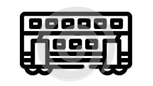 double-deck wagon line icon animation