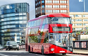 Double Decker bus on Lambeth bridge, London