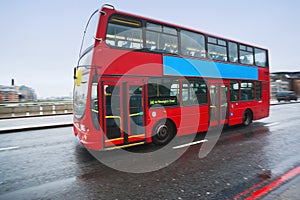 Double decker bus in London photo