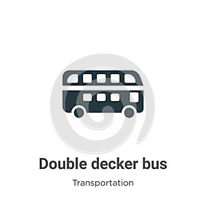 Double decker bus vector icon on white background. Flat vector double decker bus icon symbol sign from modern transportation