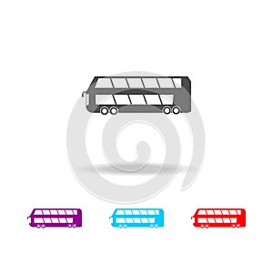 double-decker icon. Elements of cars in multi colored icons. Premium quality graphic design icon. Simple icon for websites, web de