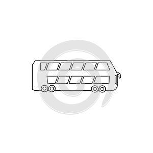 double-decker outline icon. Element of car type icon. Premium quality graphic design icon. Signs and symbols collection icon for