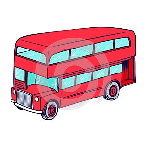 Double decker red bus