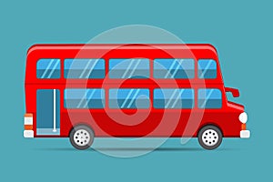 Double Decker Red Bus, london red bus vector