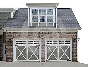 Double Door Garage on Modern House