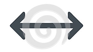 Double-Ended Horizontal Arrow Direction Exchange Icon, vector design Generative AI