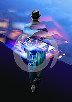 Double Exposure Business Concept