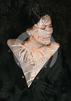 Double exposure portrait