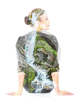 Double exposure portrait