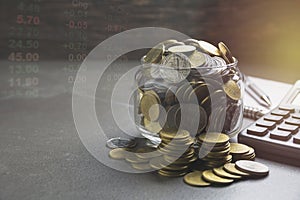 Double exposure stock financial indices with stack coin.