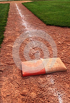 Double First Base Chalk Foul Line photo