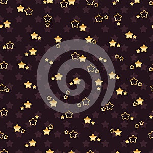 Double flower star seamless pattern