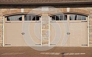 Double Garage Doors Driveway
