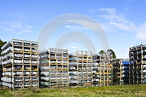 double glazed window factory warehouse under the open sky
