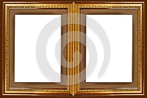 Double gold picture frame