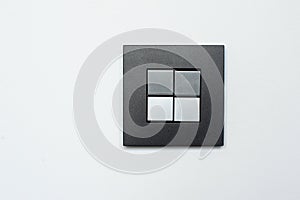 Double gray switch on the wall