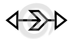 Double-Headed Arrow Icon for Exchange Direction, vector design Generative AI