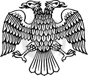 Double headed eagle silhouette photo