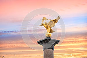 Double-headed eagle on top of a sculpture