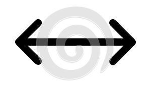 Double-Headed Horizontal Arrow Icon Directional Movement, vector design Generative AI