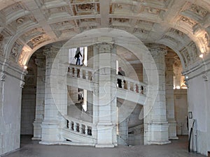 Chambord double helix staircase