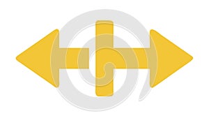 Double Horizontal Arrows Expand or Resize Icon, vector design Generative AI