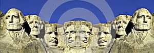 Double image of Mount Rushmore