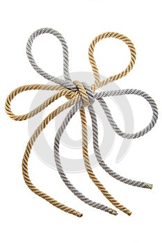 Double Knot on a gold and silver rope