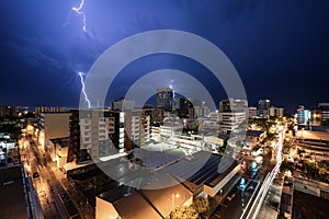 Double lightning strike in Darwin city