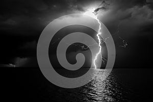 Double lightning strike on the Rio Plata Argentina