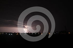 Double lightning strike in the town