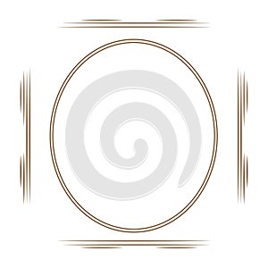 Double lined circle frame thin lines