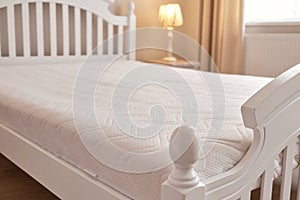 Double mattress for two and bed photo