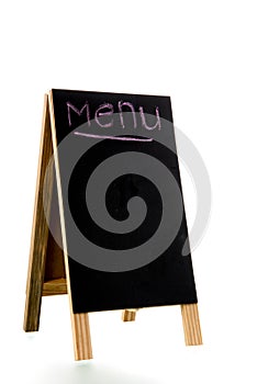 Double menu blackboard isolated